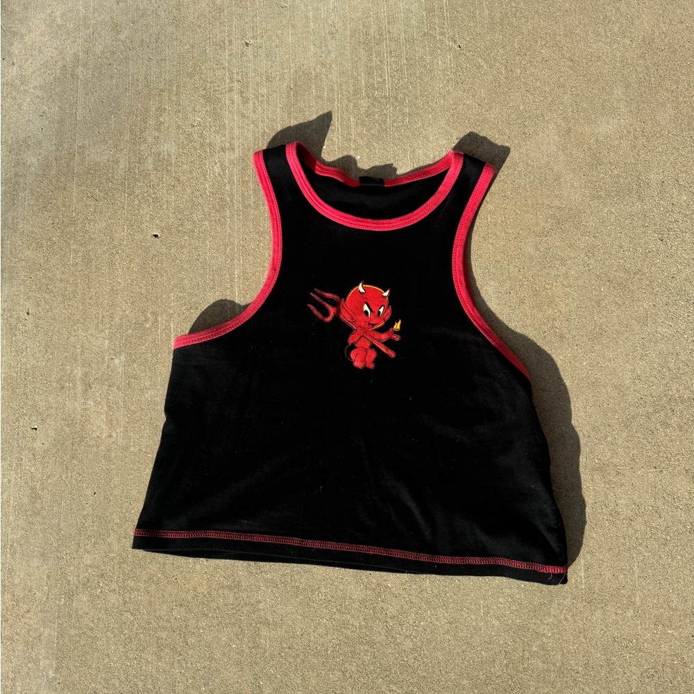 Red devil crop top